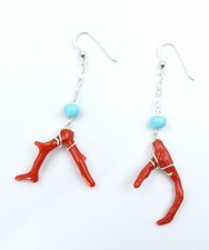 Orecchini Donna Vero Corallo