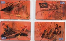 MALESIA 1992 QUATTRO SCHEDE TELEFONICHE GPT PUZZLE INDIPENDENZA