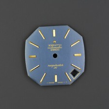 ZENITH Swiss Vintage Dial Quadrante Stellina Oro Bluw Auto Respiratore 26,4mm