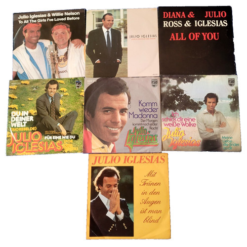 Julio iglesias x 7 - -, 7´single