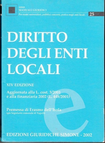 Diritto degli enti locali - degli,
