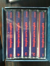 CORSO D'INGLESE IN 5 CASSETTE "Imagine you're English"" IN ELEGANTE VALIGETTA
