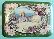 Scatola latta vintage inglese box tinbox container quattro stagioni.