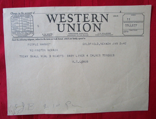 Goldfield western union - goldfield,,