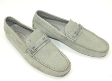 TOD'S scarpe uomo tg 6,5 Europe 40 grigio pelle scamosciata mocassino S9366
