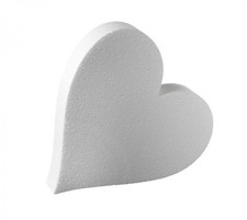 CUORE in POLISTIROLO - L25 X H5 -  base per torte o topper finti