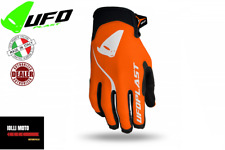GUANTI MOTOCROSS UFO SKYLINER ARANCIO FLUO ERGONOMICI OFF ROAD CROSS ATV BIKE