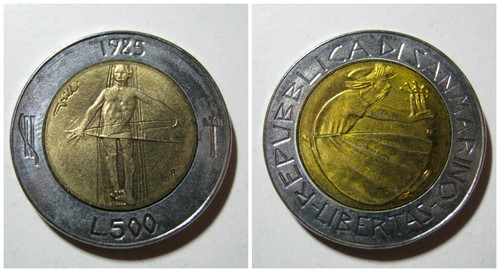 Repubblica san marino 500 - san,