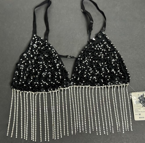 Windsor rhinestone fringe bra - windsor,