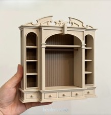 Armadio vintage scala 1/12 casa delle bambole miniature sala studio incompiuta