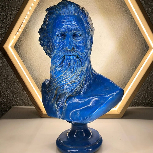 Busto marmo con - busto, in