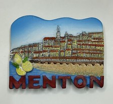 Mentone Francia Regalo Viaggio Turistico Souvenir Resina 3D Frigorifero Frigo Calamita