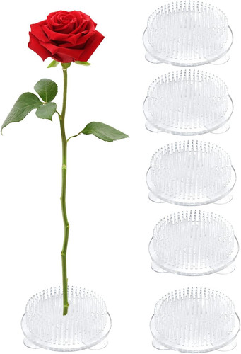 6pcs flower frogs clear - flower, frogs,