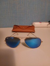 OCCHIALI DA SOLE SPECCHIATI - AVIATOR RAY-BAN - COLORE BLU - CONDIZIONI PERFETTE