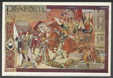 cartolina pubblicitaria Panforte Giovanni Parenti - Siena - ill. Primo Lavagnini