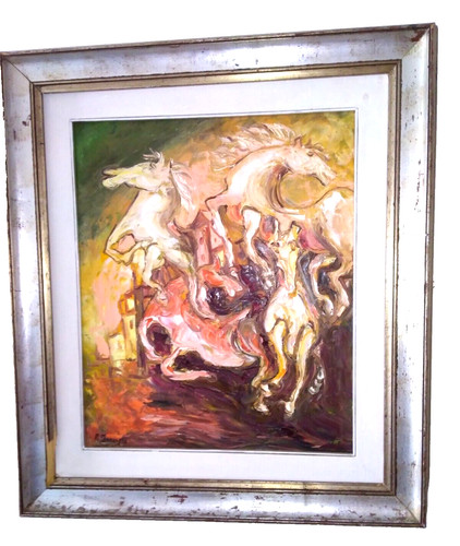 Quadro dipinto romeo jurescia - quadro,