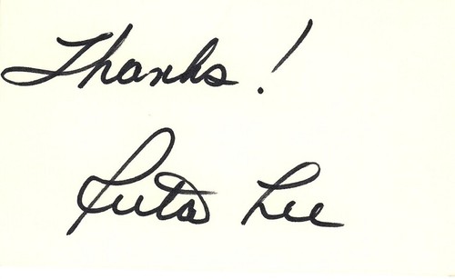 Scheda autografata ruta lee - scheda,