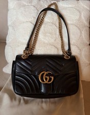 Nuova borsa Gucci GG Marmont nera (set completo)