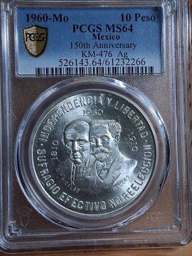 1960 messico pesos - pesos, 150°