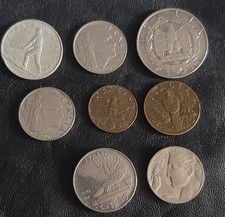 8 MONETE ITALIA/2 LIRE "SPIGA"