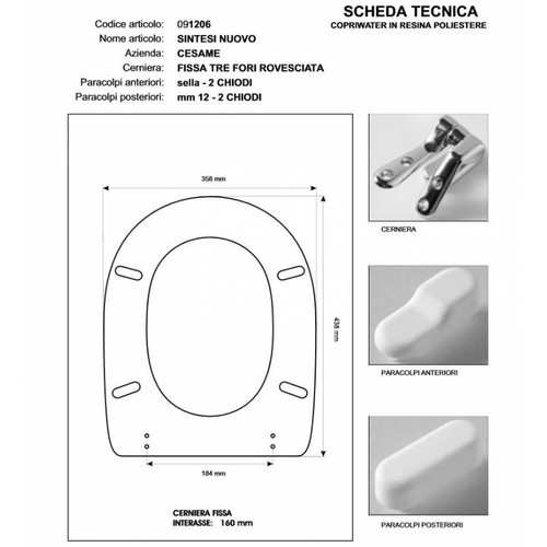 Copriwater cesame sintesi - cesame,