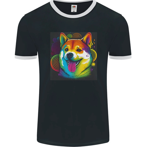 Colorato shiba inu cane - un,
