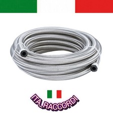 1 Metro AN10 AN 10 14 mm Tubo treccia gomma aeronautico olio benzina acciaio