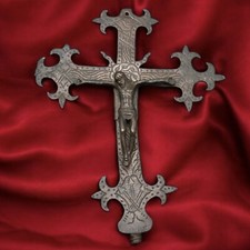 CROCIFISSO 1500 UNCINATO CROCE DELLA PASSIONE ANTICO ARTE SACRA CRISTO