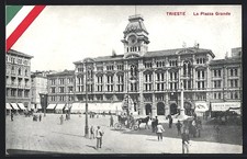 Cartolina Trieste, La Piazza Grande 