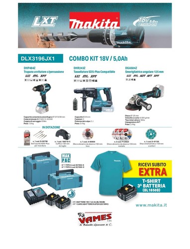 Kit makita dlx3196jx1 18v - dlx3196jx1,
