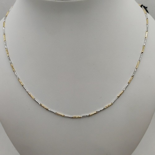 Collana oro 18k - uomo, bicolore