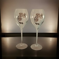 Elegante Coppia di Bicchieri Perrier Jouet Belle Époque Grand Champagne Barware 41cl