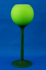 MURANO Carlo Moretti VASO VETRO incamiciato verde e bianco Design Venezia 1900