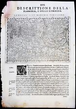 Stampa Antica 1713 mappa pianura padana lasor a. varea veneto lombardia trento
