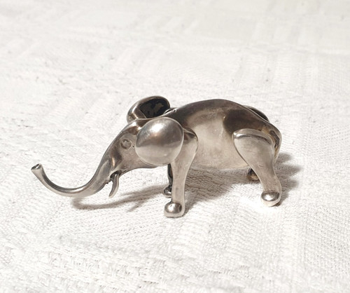 Statuina elefante argento - statuina, in
