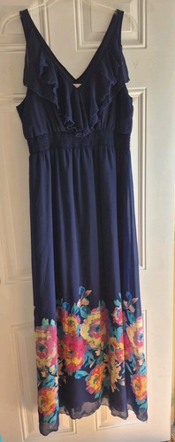 Maxi abito smanicato old - smanicato, navy