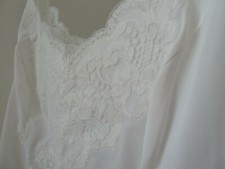  SOTTOVESTE NYLON BIANCO CON PIZZO VINTAGE