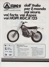 advertising Pubblicità MOTO ASPES HOPI 125 RGC.R  1980-MOTOITALIANE REGOLARITA
