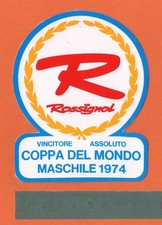 Adesivo Vintage Sticker Autocollant Aufkleber Ski Sci ROSSIGNOL Coppa del Mondo