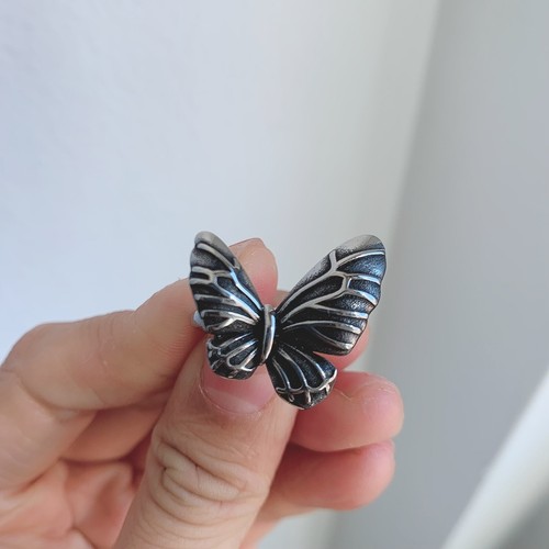 Anello farfalla acciaio - farfalla,