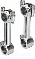 Riser Dog Bone Rialzi Manubrio Custom Harley 4" Pollici Cromati Chopper Bobber 