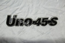 FIAT UNO 45 S SCRITTA SIGLA LOGO TARGHETTA BAULE COFANO BADGE SCRIPT