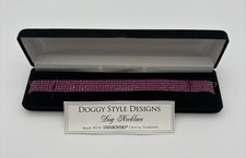Collare collana cane rosa