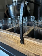 Scatola portaoggetti portabicchieri portabarattoli in legno fatta a mano