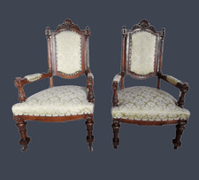 COPPIA POLTRONE IN NOCE