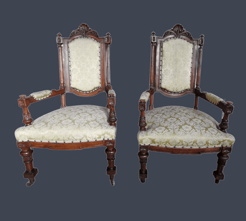 Coppia poltrone noce - coppia,