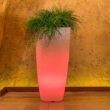 Vaso luminoso da giardino Vasi luminosi di luce rossa in resina per piante 90 cm