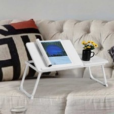 Tavolino Pieghevole Vassoio da Letto e Divano Porta PC con regolazione 65x30cm