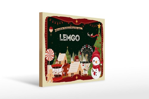 Targa legno auguri natalizi - targa, in