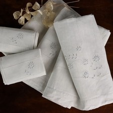 Lenzuolo Matrimoniale Lino con Due Federe Italia Second Hand Originale